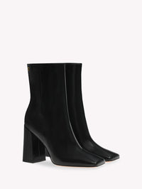 Bottines Freeda 95 en cuir lisse - Noir