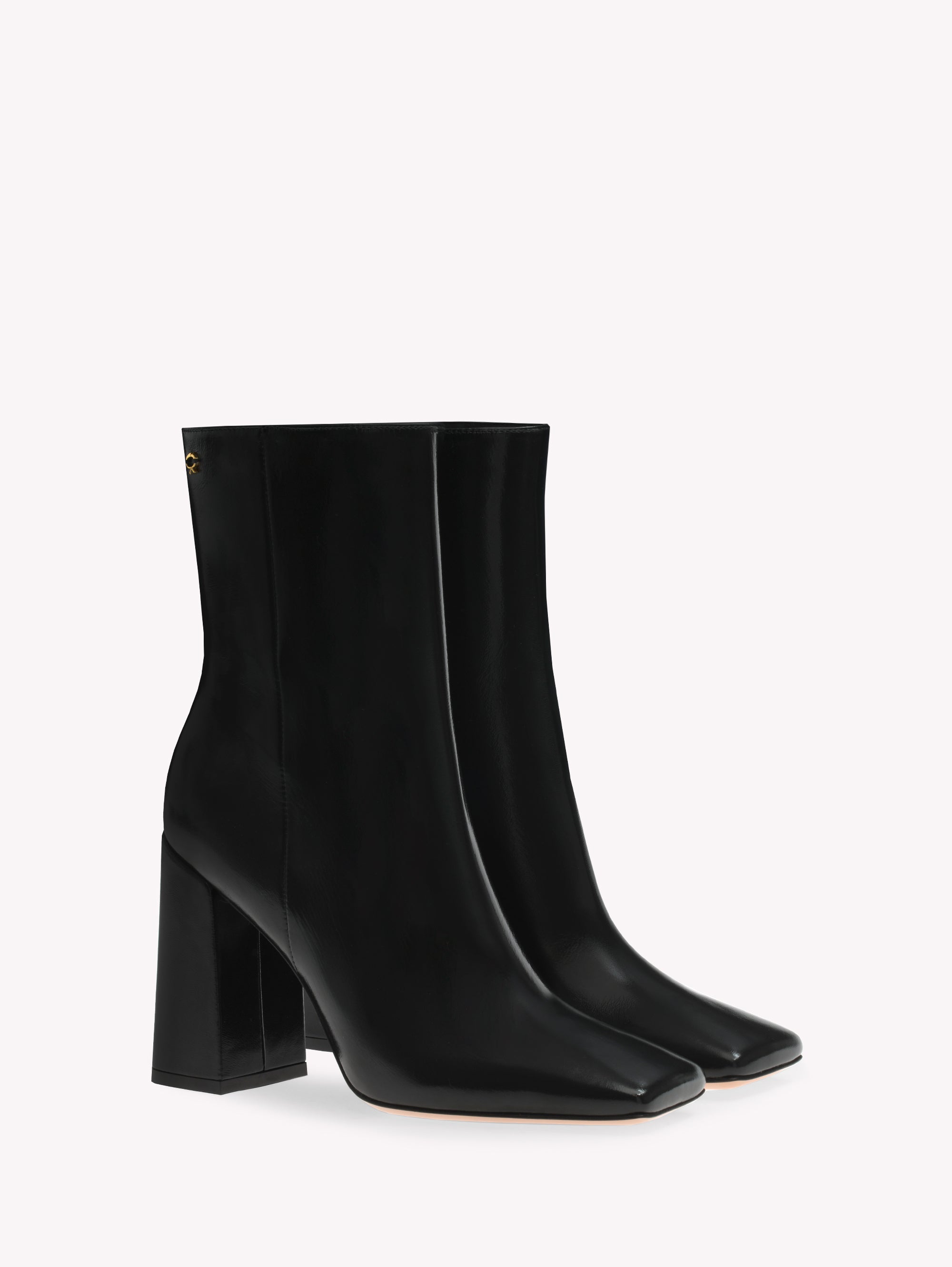Bottines Freeda 95 en cuir lisse - Noir