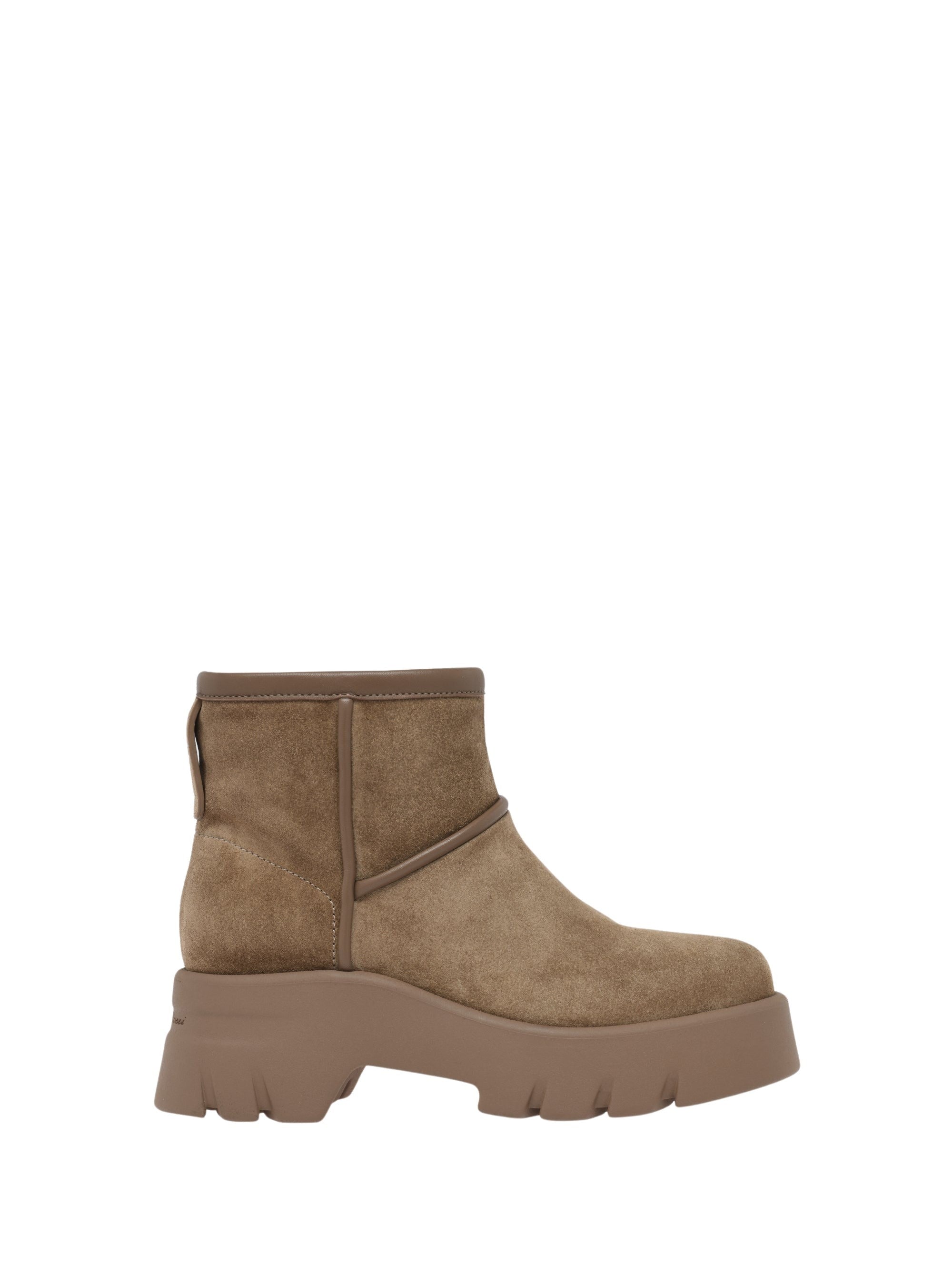 Bottines biker Stormy 20 en daim - Marron