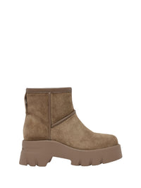 Bottines biker Stormy en daim - Marron
