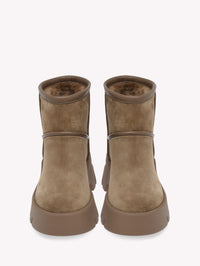 Bottines biker Stormy 20 en daim - Marron