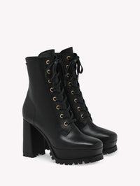 Bottines York 110 en cuir lisse - Noir