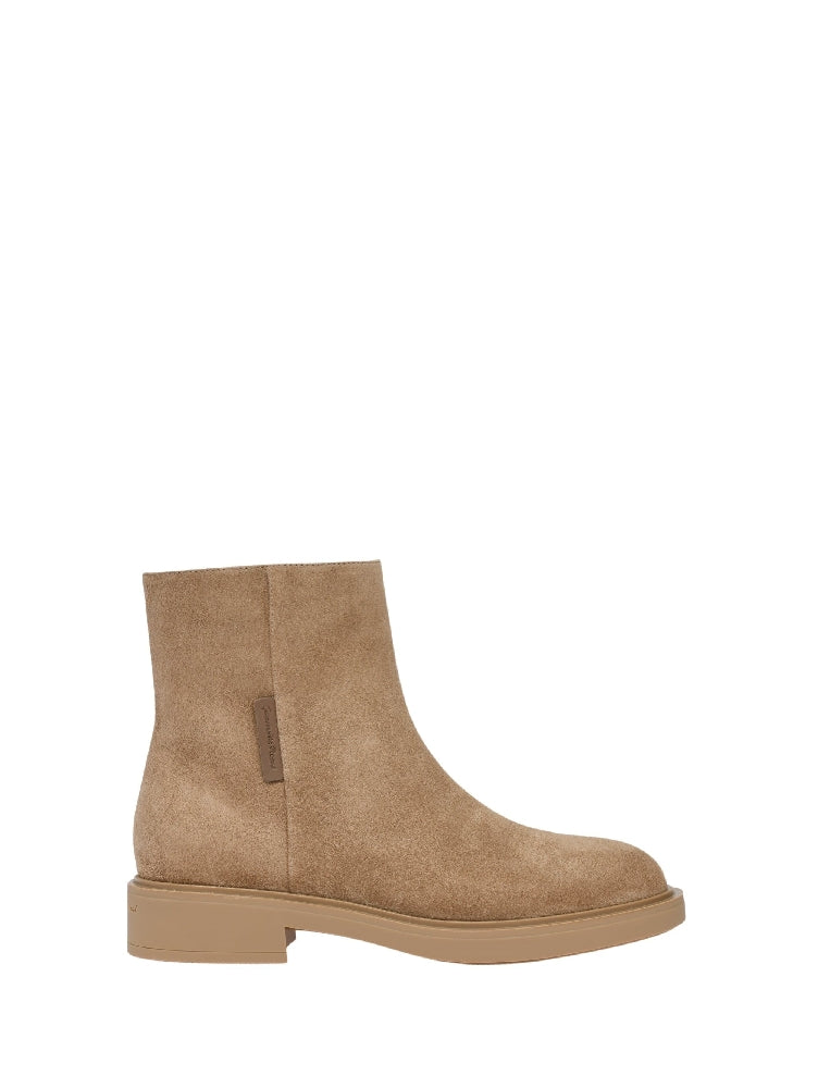Bottines biker Lexington en daim - Marron