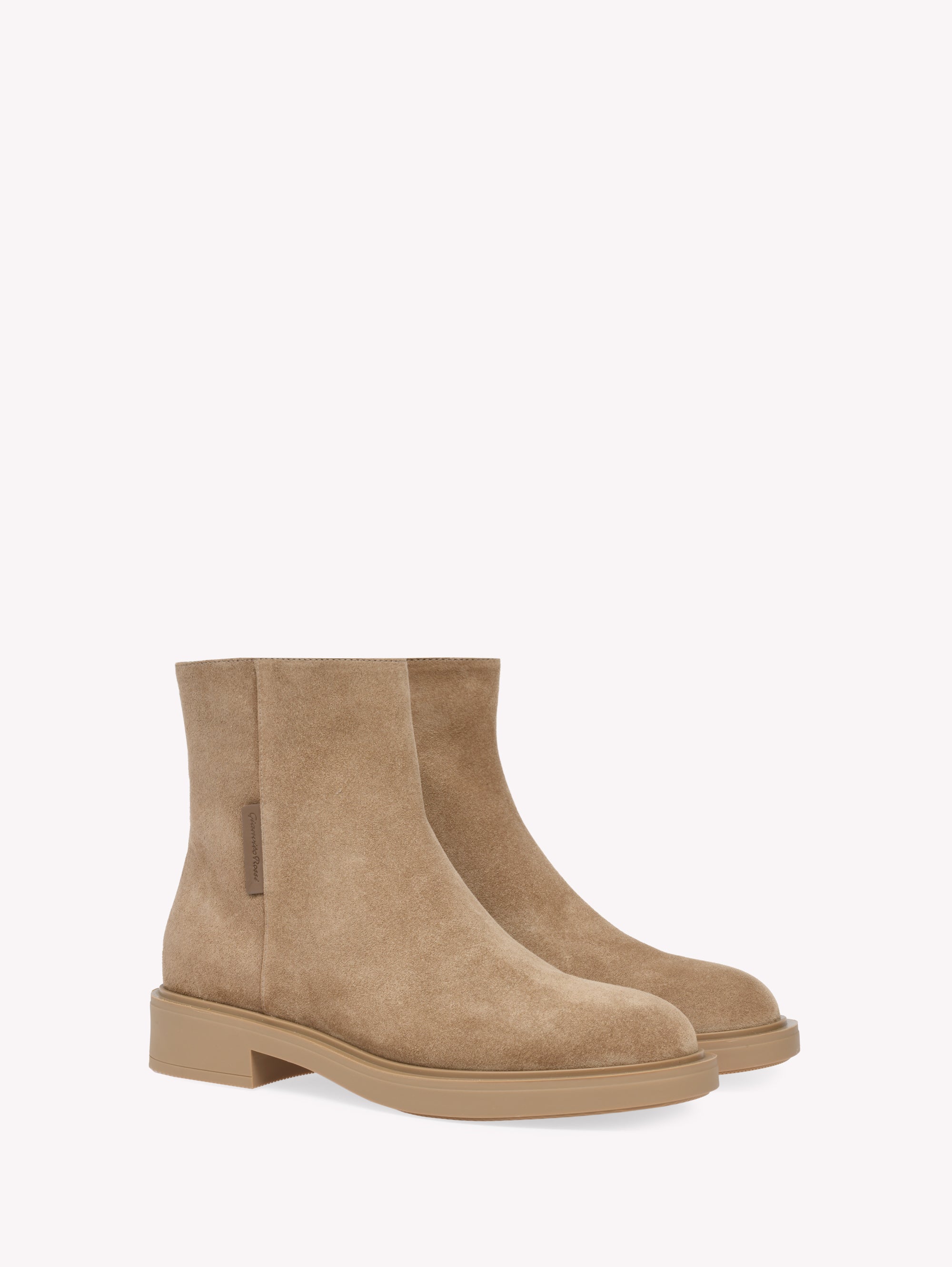 Bottines biker Lexington 20 en daim - Marron