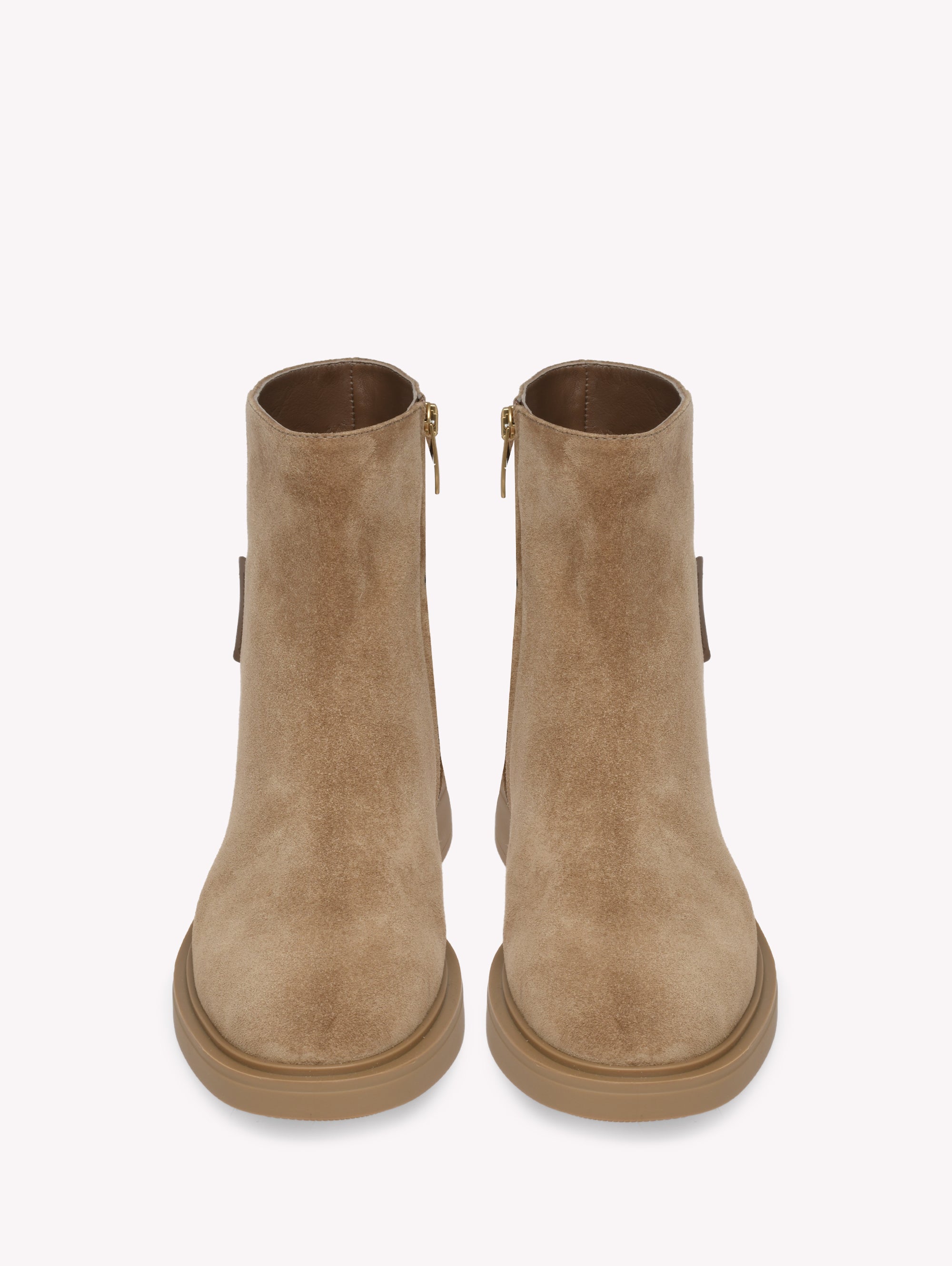 Bottines biker Lexington en daim - Marron