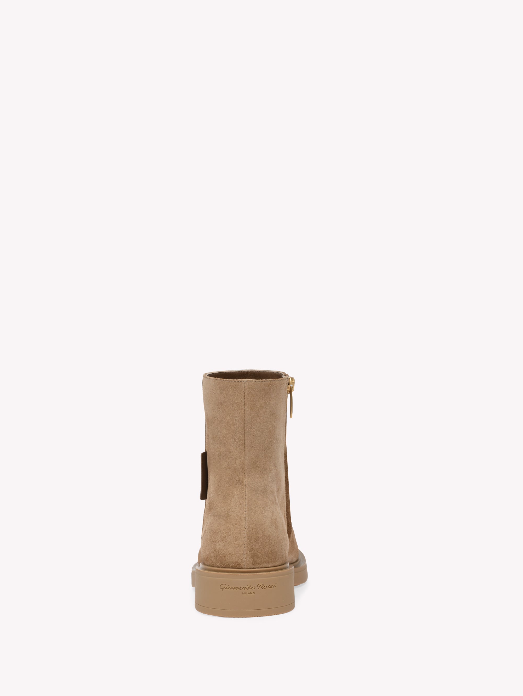Bottines biker Lexington 20 en daim - Marron
