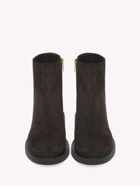 Bottines biker Lexington 20 en daim - Marron