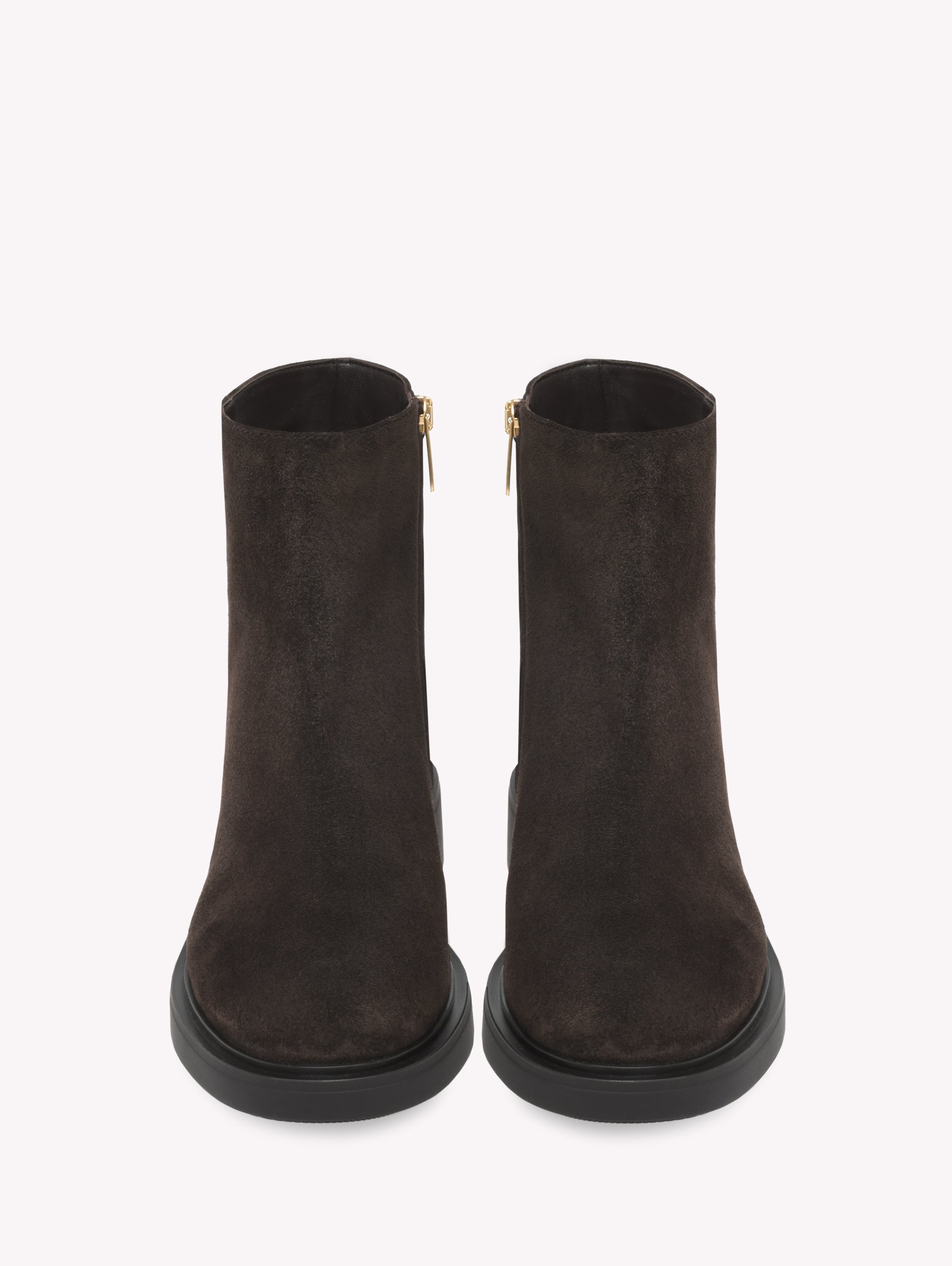 Bottines biker Lexington en daim - Marron