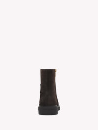 Bottines biker Lexington en daim - Marron