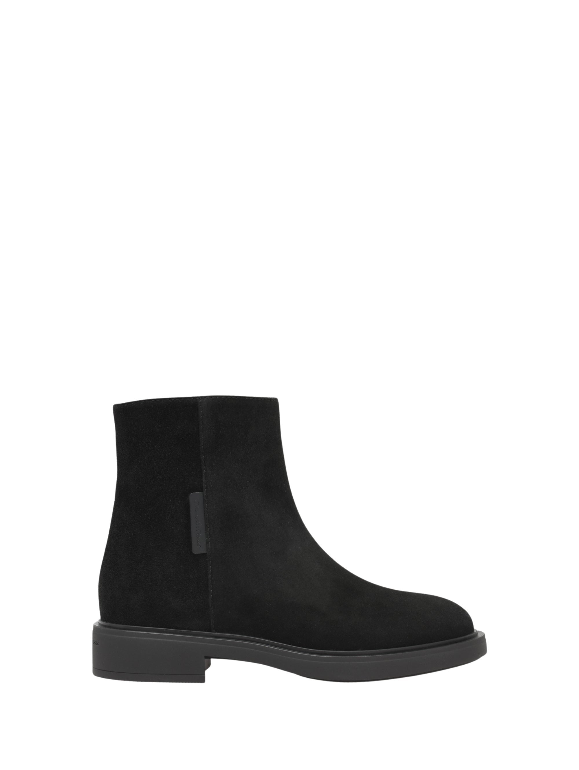 Bottines biker Lexington 20 en daim - Noir