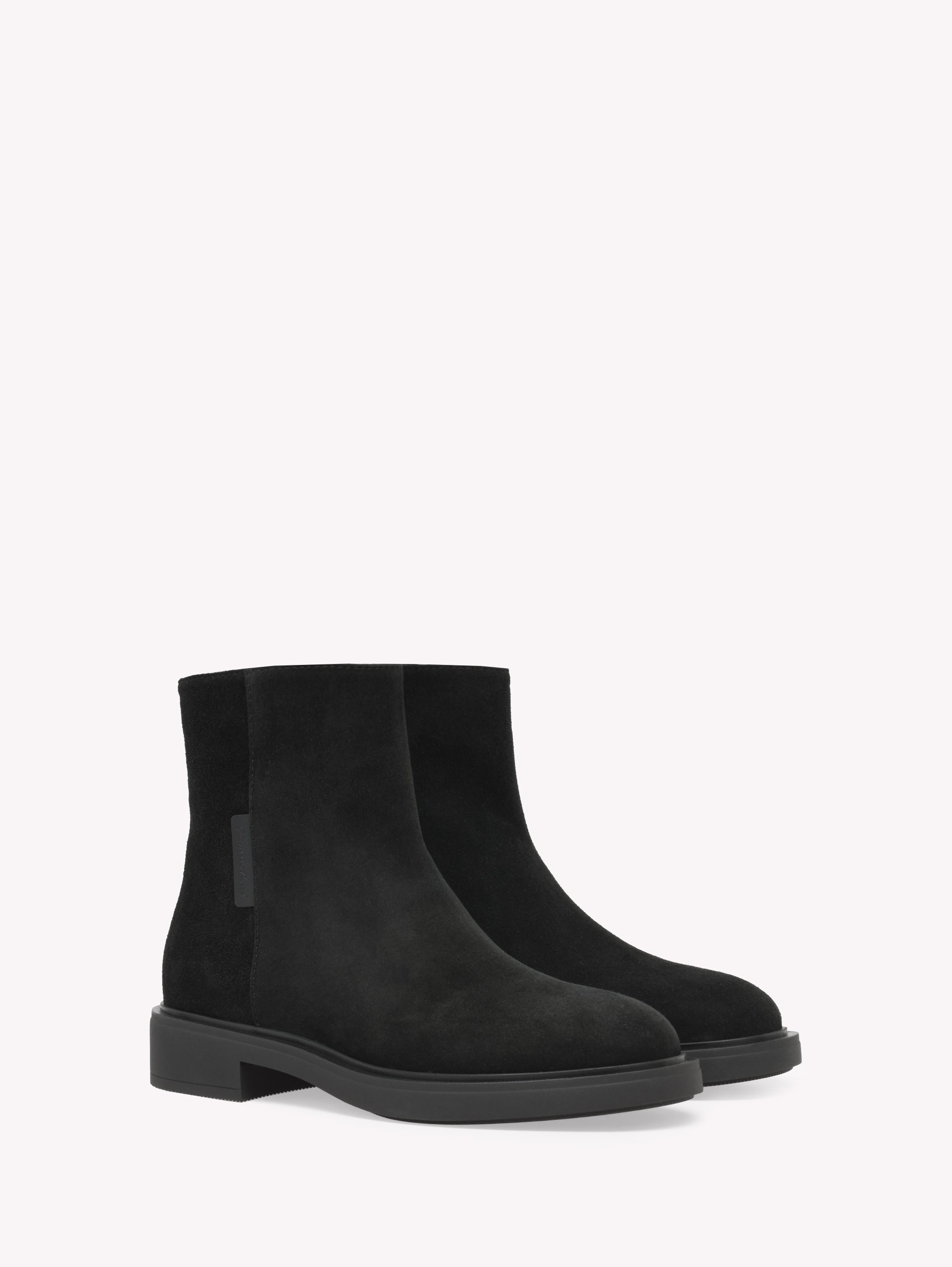 Bottines biker Lexington 20 en daim - Noir