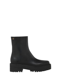 Bottines Warner en cuir lisse - Noir
