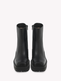 Bottines Warner en cuir lisse - Noir