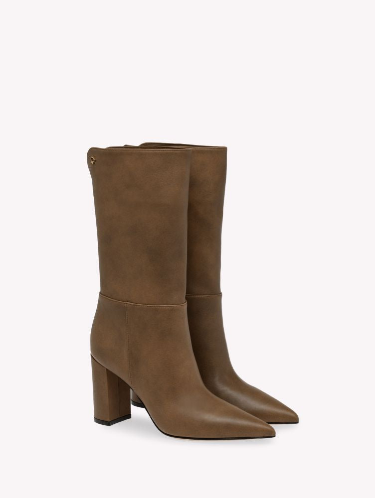 Bottines Piper 85 en cuir lisse - Brun