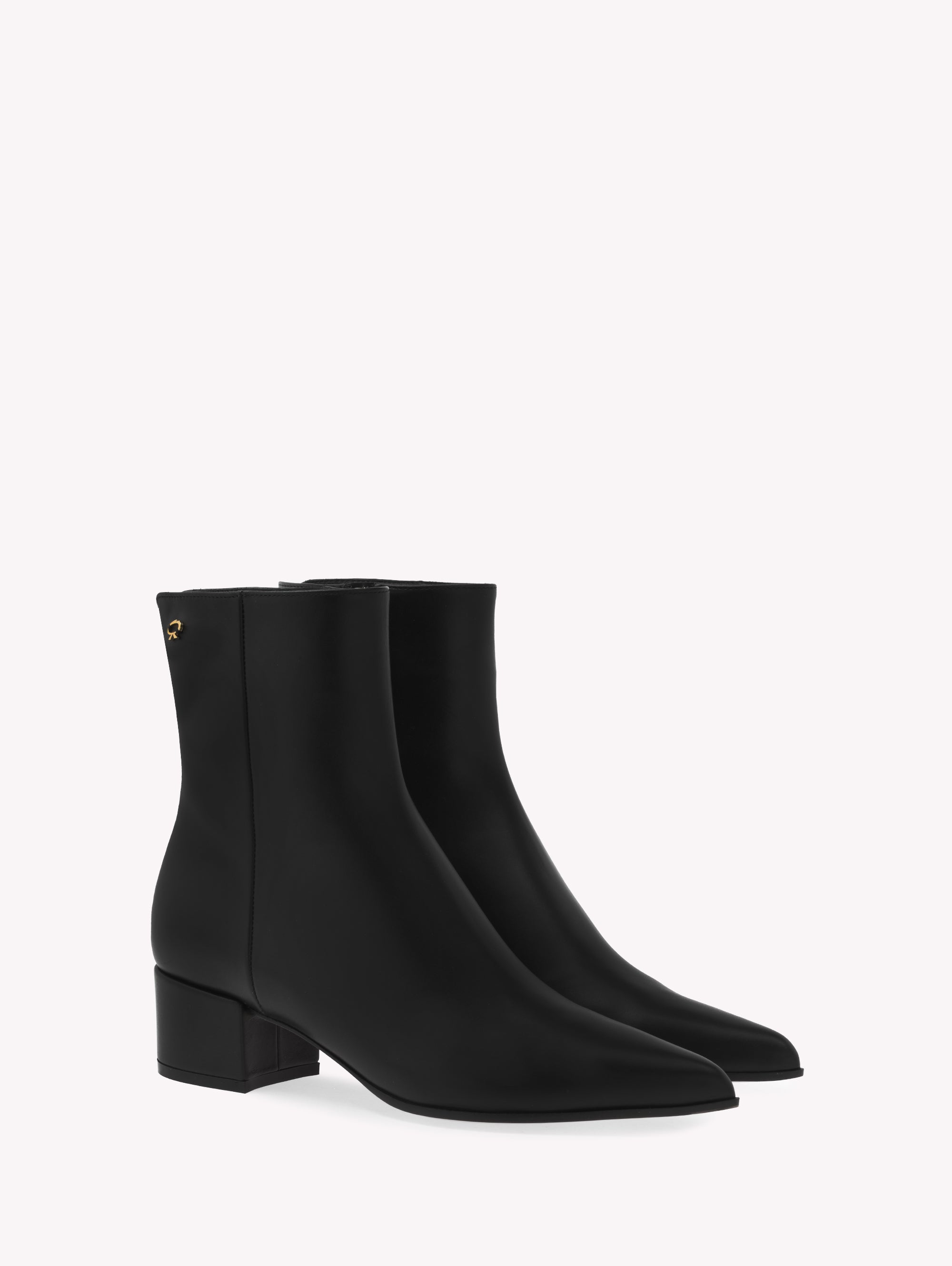 Bottines Lyell 45 en cuir lisse - Noir