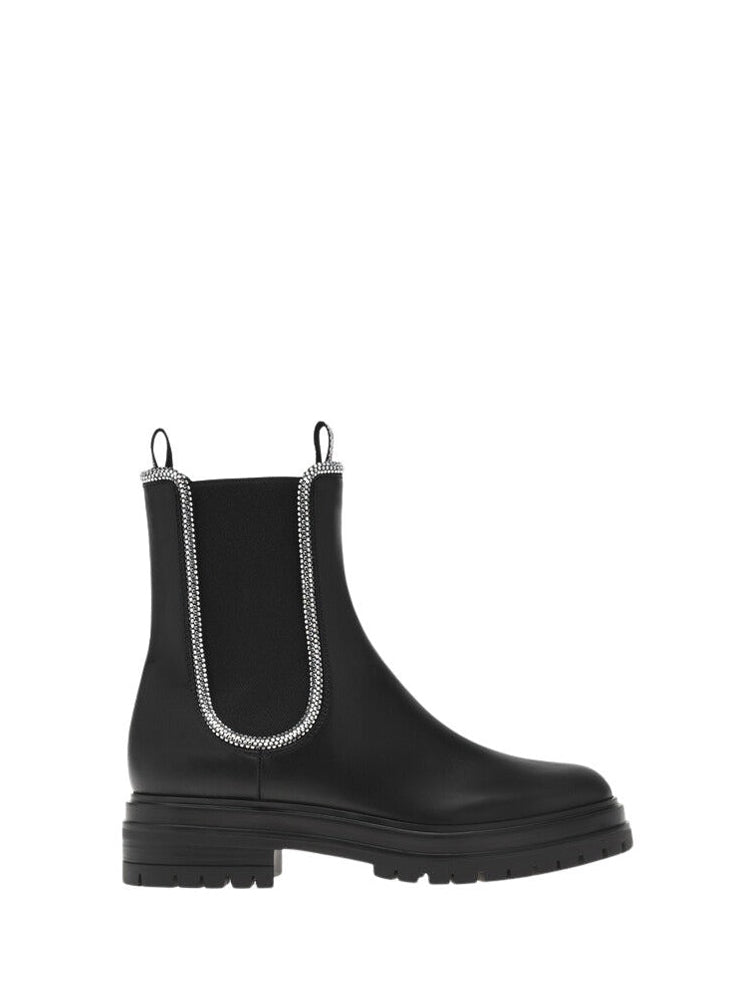 Bottines Crystal Chester 40 en cuir lisse - Noir