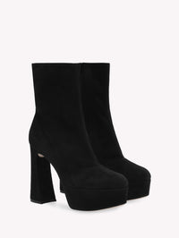 Bottines Holly 70 en daim - Noir