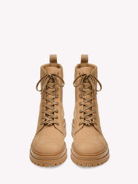 Bottines biker Martis 20 en cuir lisse - Marron