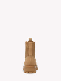 Bottines biker Martis en cuir lisse - Marron