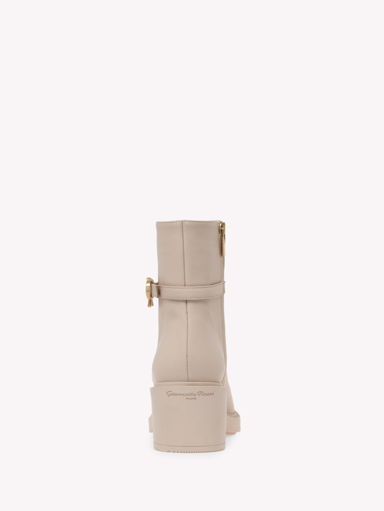 Bottines Ribbon Dumont 45 en cuir lisse - Neutre