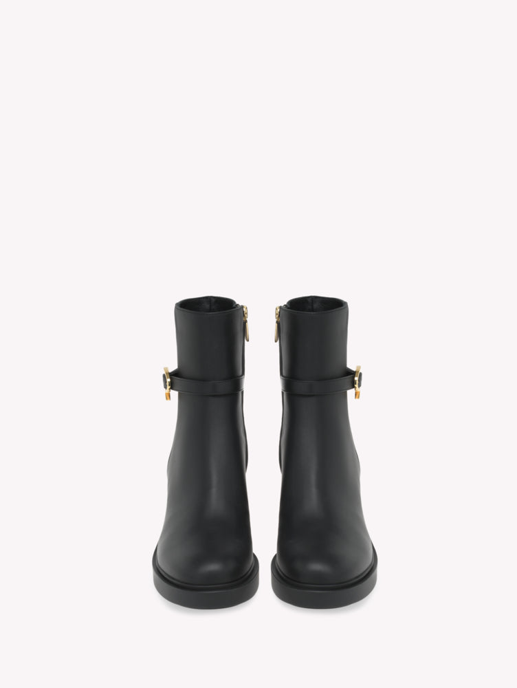 Bottines Ribbon Dumont 45 en cuir lisse - Noir