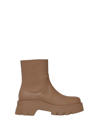 Bottines Montey en cuir lisse - Brun