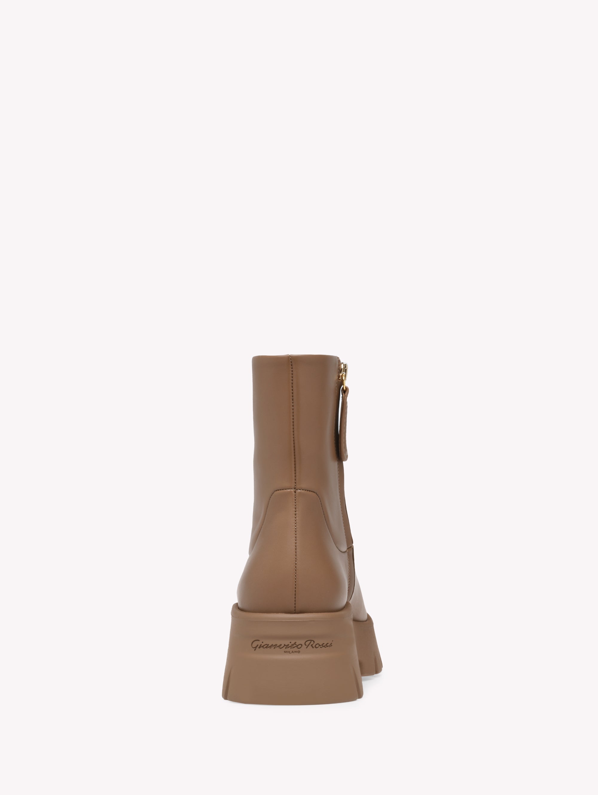 Bottines Montey en cuir lisse - Brun