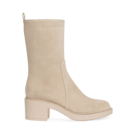Bottines biker Exton 45 en daim - Neutre