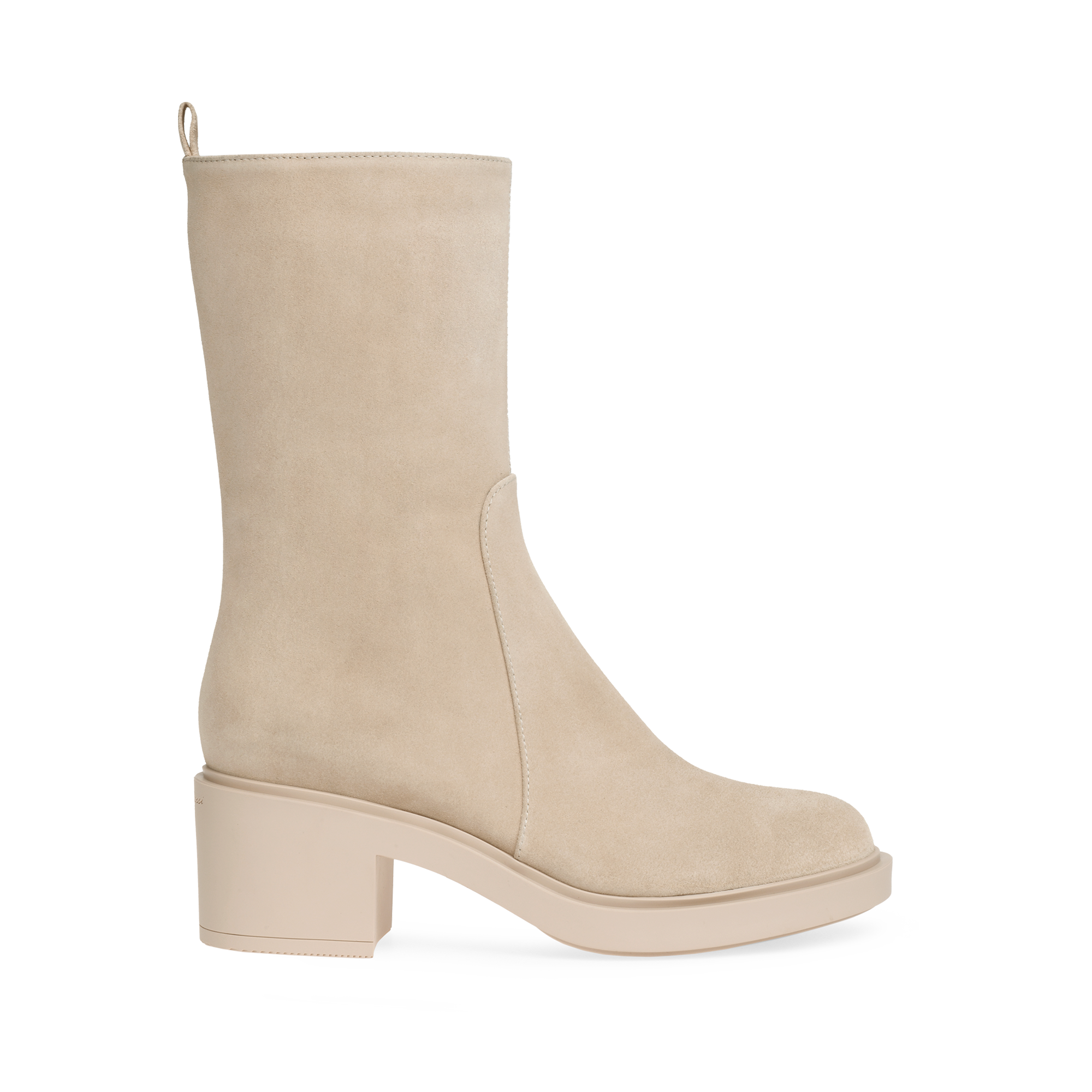 Bottines biker Exton 45 en daim - Neutre