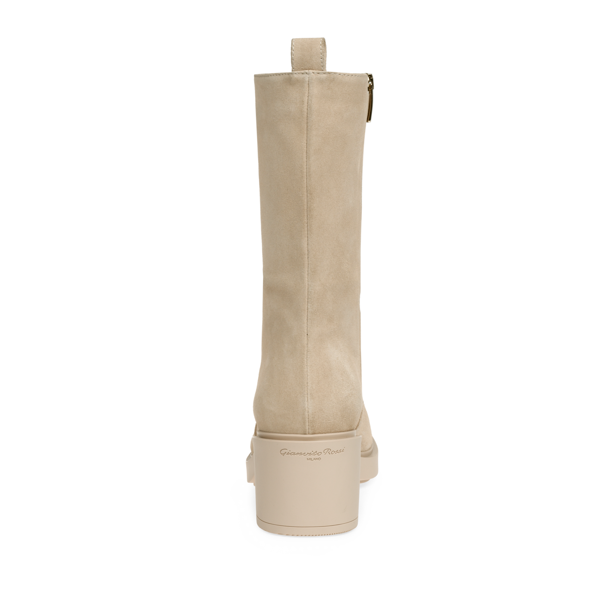 Bottines biker Exton 45 en daim - Neutre