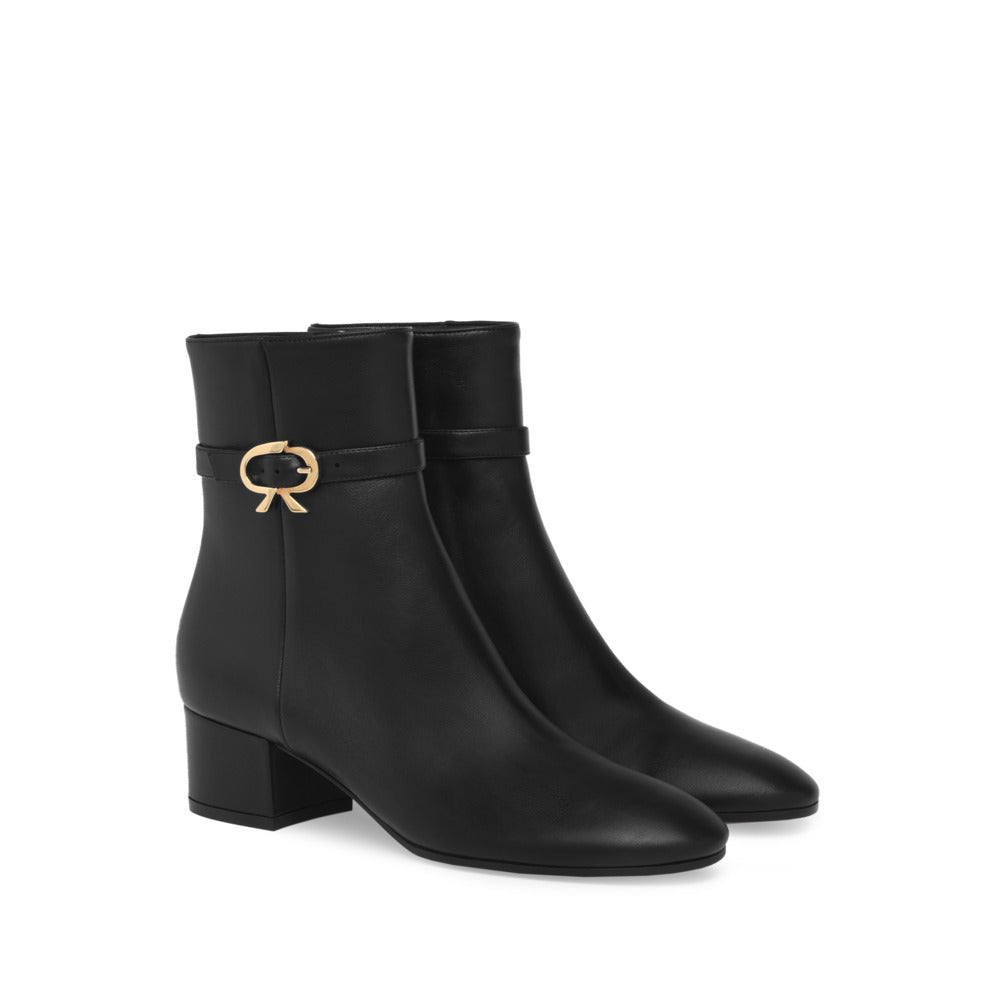 Bottines Ribbon 45 en cuir nappa - Noir
