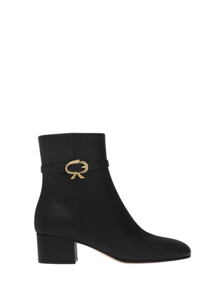 Bottines Ribbon 45 en cuir lisse - Noir