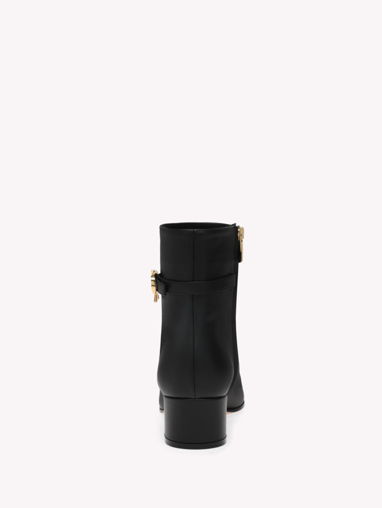 Bottines Ribbon 45 en cuir lisse - Noir