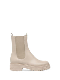 Bottines Chester en cuir lisse - Neutre