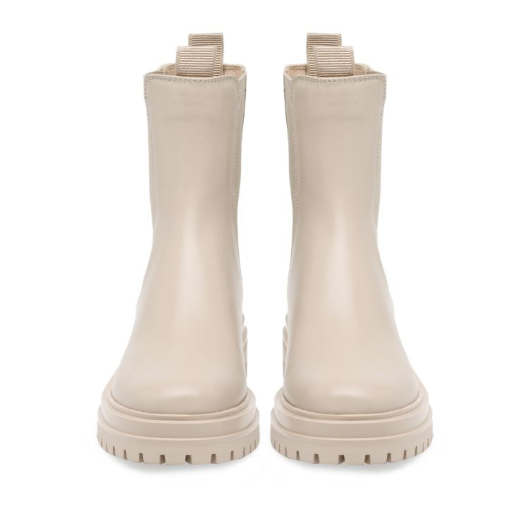 Bottines Chester en cuir lisse - Neutre