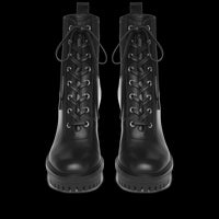 Bottines biker Martis 100 en cuir lisse - Noir