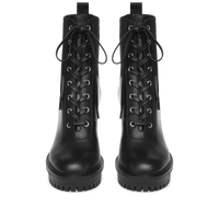 Bottines biker Martis 100 en cuir lisse - Noir