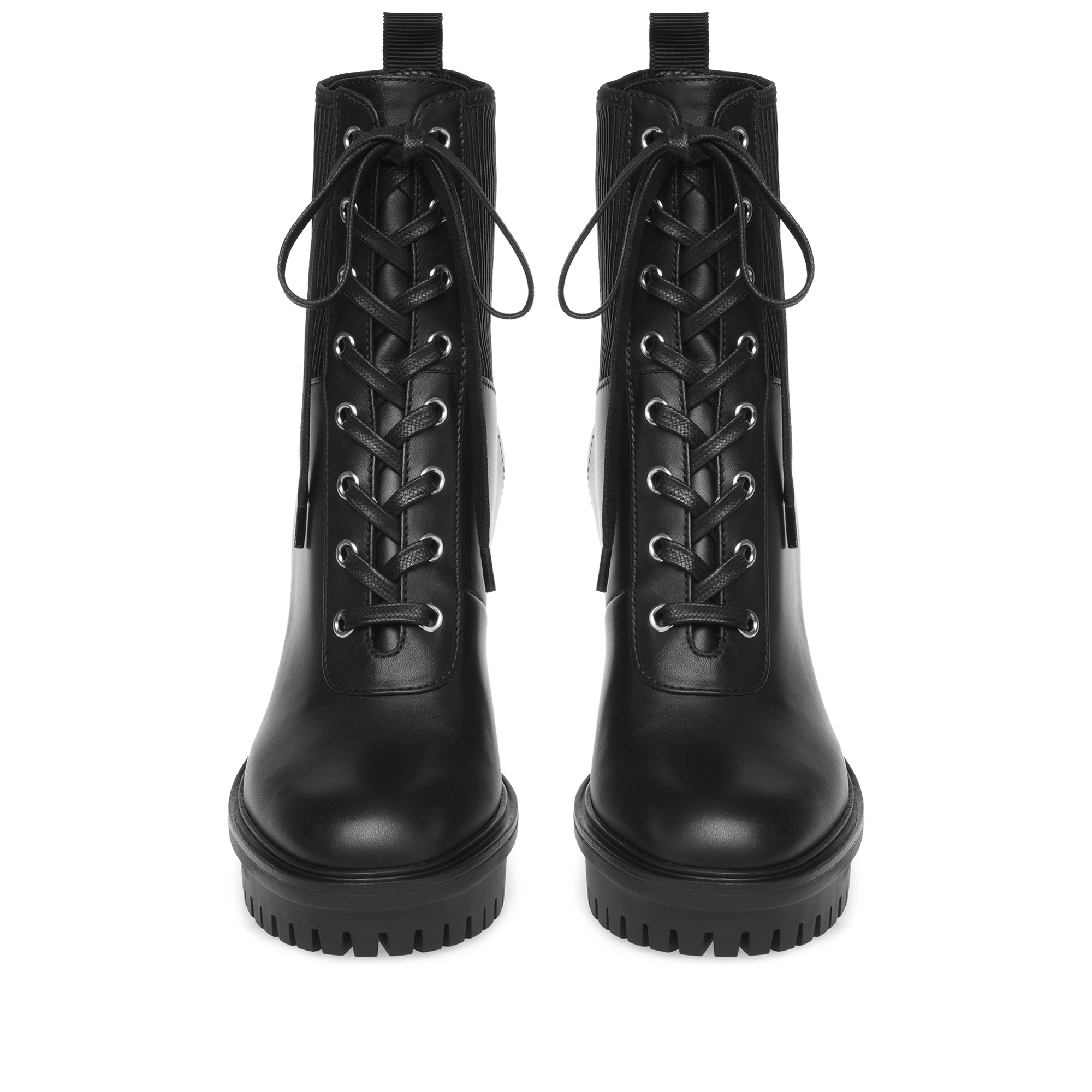 Bottines biker Martis 100 en cuir lisse - Noir
