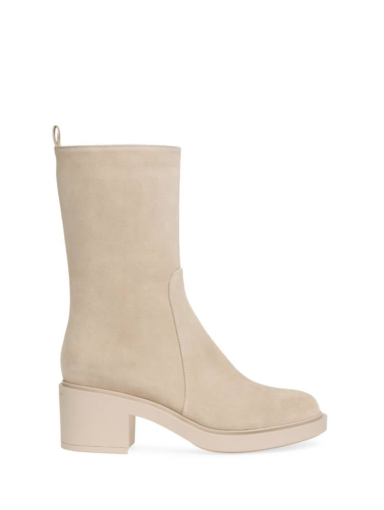 Bottines biker Exton 45 en daim - Neutre
