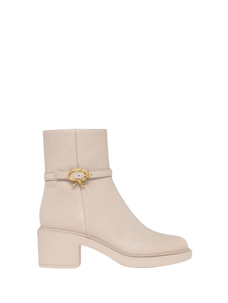 Ribbon Dumont 45 ankle boots in smooth leather - Neutral
