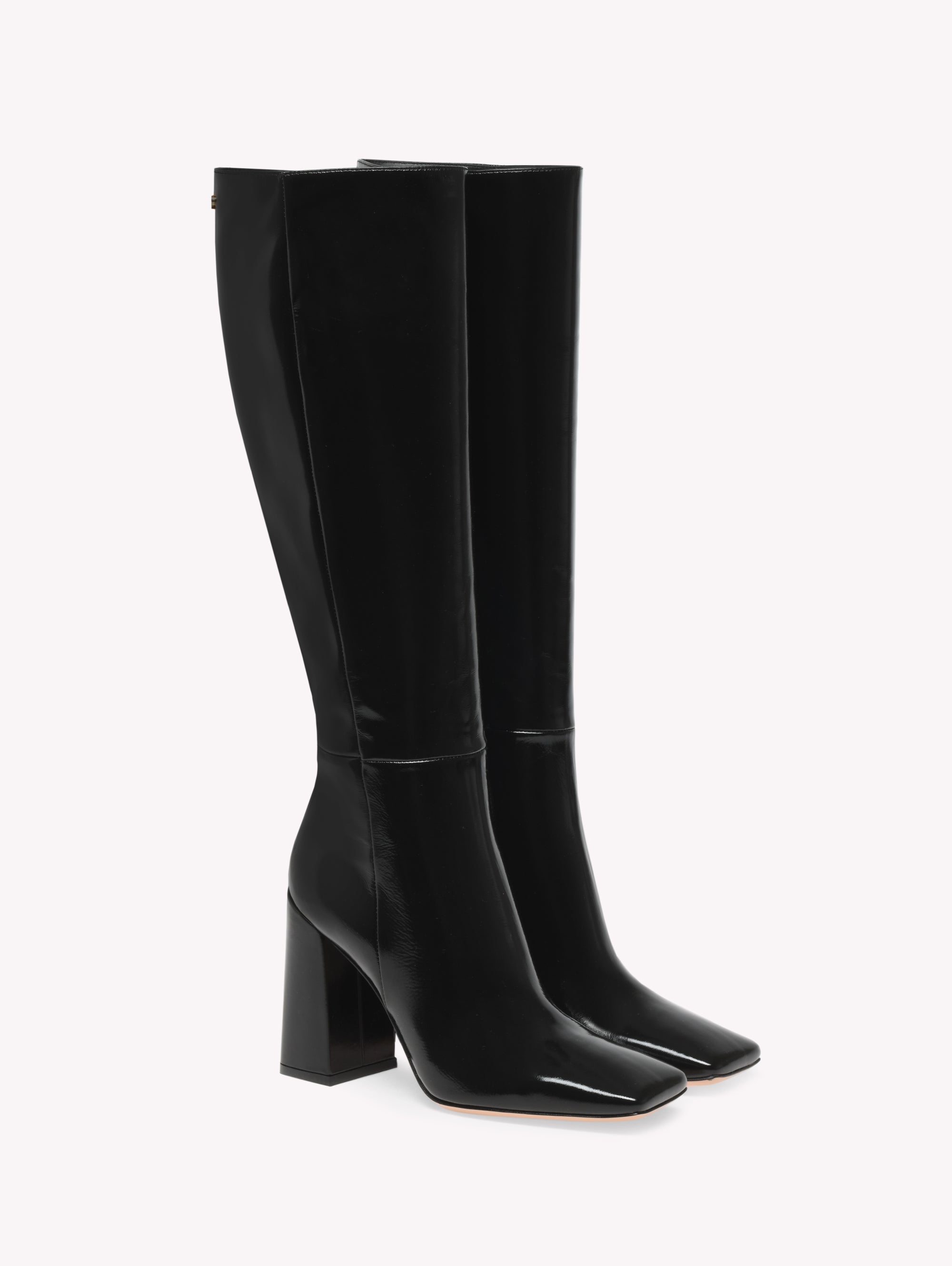 Bottes Freeda 95 en cuir verni - Noir