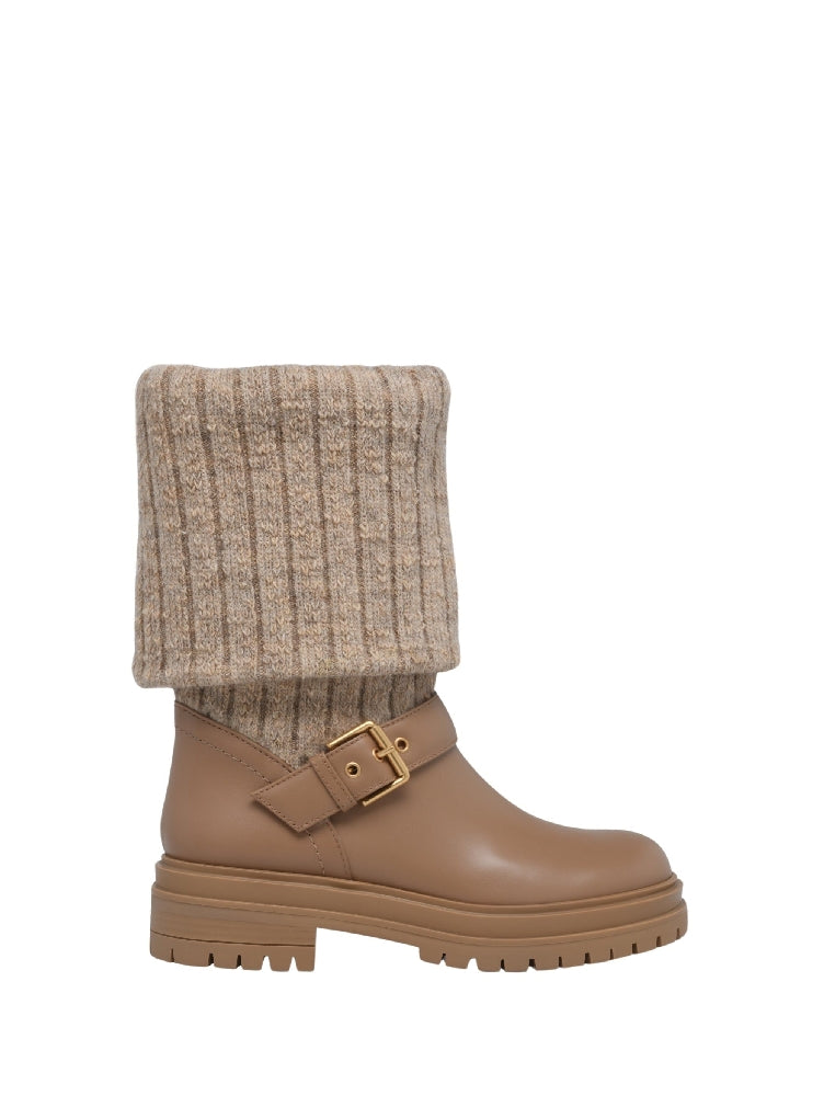 Bottines Thurso en cuir lisse mélangé - Marron
