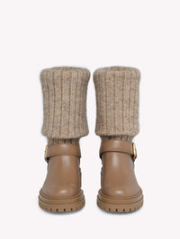 Bottines Thurso en cuir lisse mélangé - Marron
