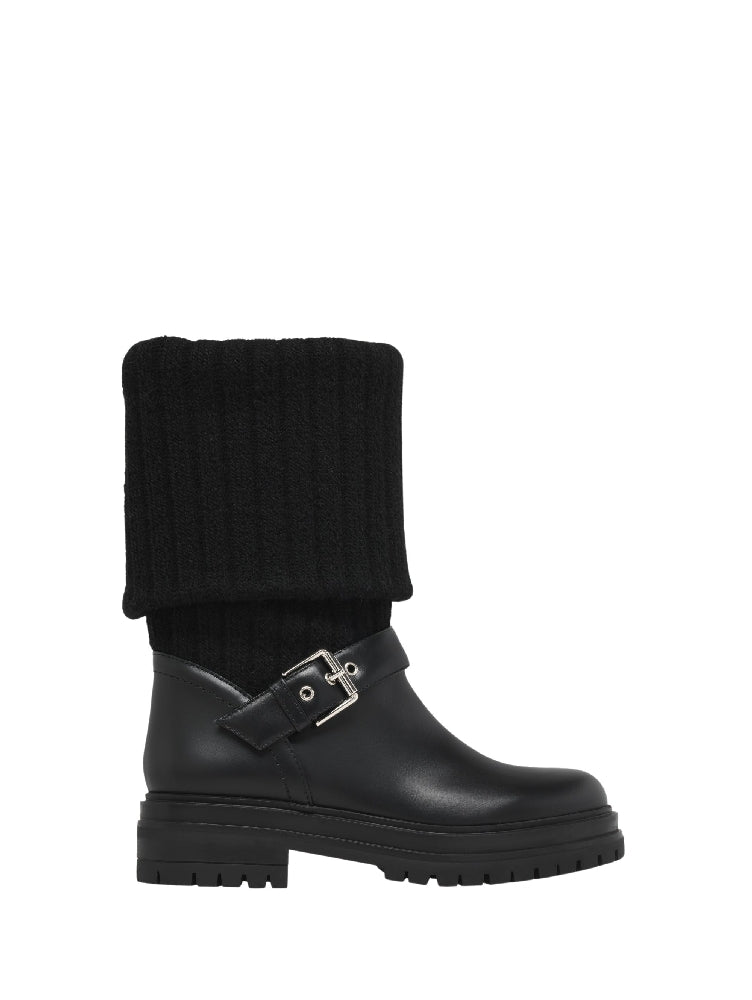 Bottines Thurso en cuir lisse mélangé - Noir
