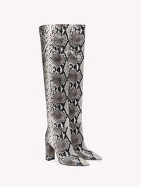Cuissardes Piper 100 en cuir embossé - Gris