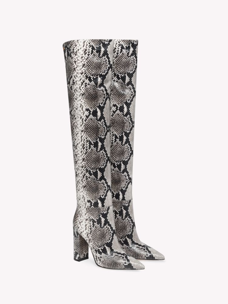 Cuissardes Piper 100 en cuir embossé - Gris