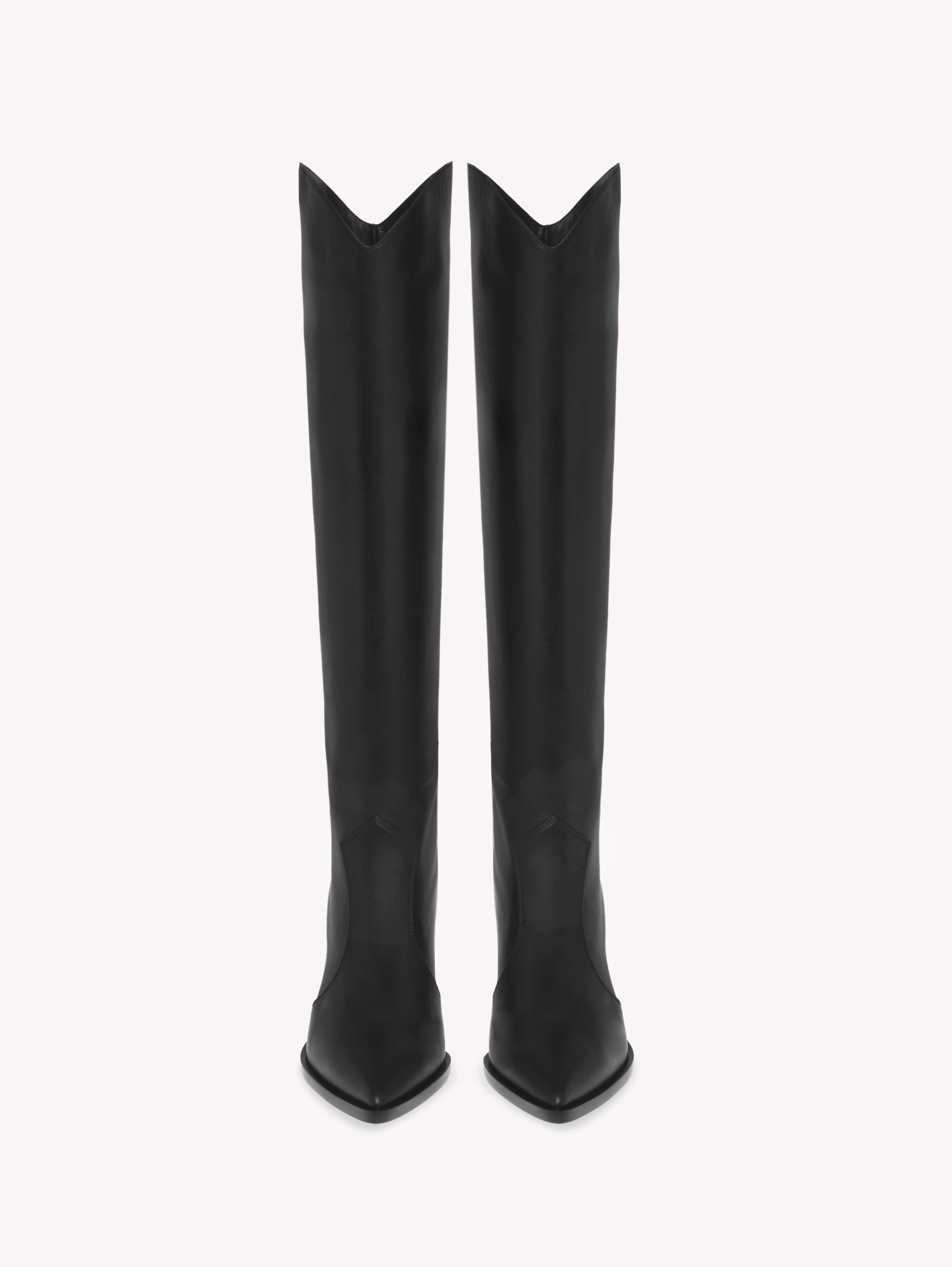Bottes Denver 70 en cuir lisse - Noir