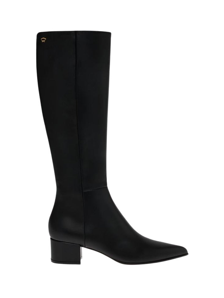 Bottes Lyell 45 en cuir lisse - Noir