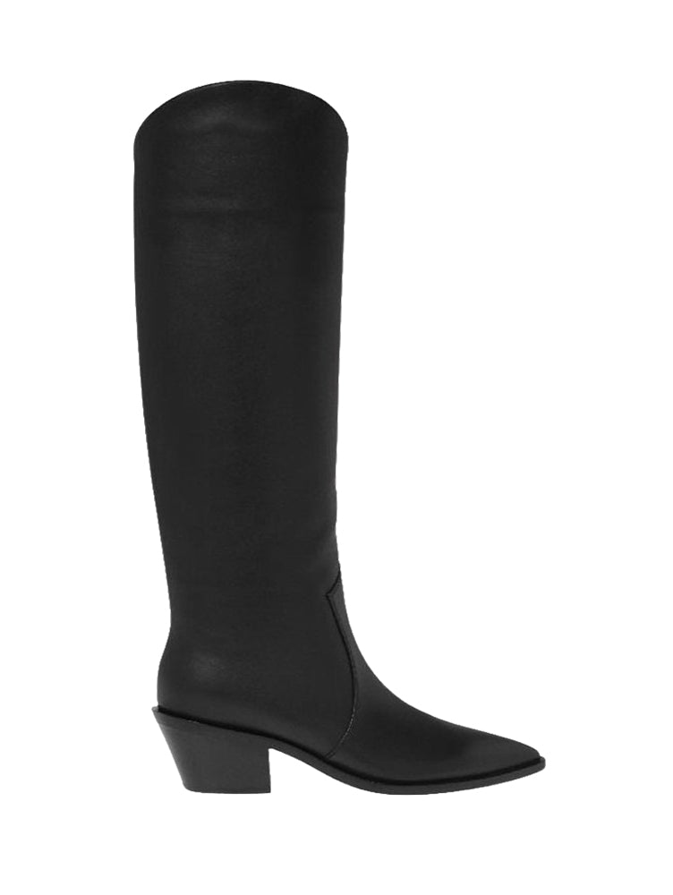 Bottes Denver 45 en cuir lisse - Noir