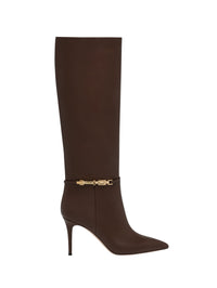 Bottes Carrey 85 en cuir lisse - Marron